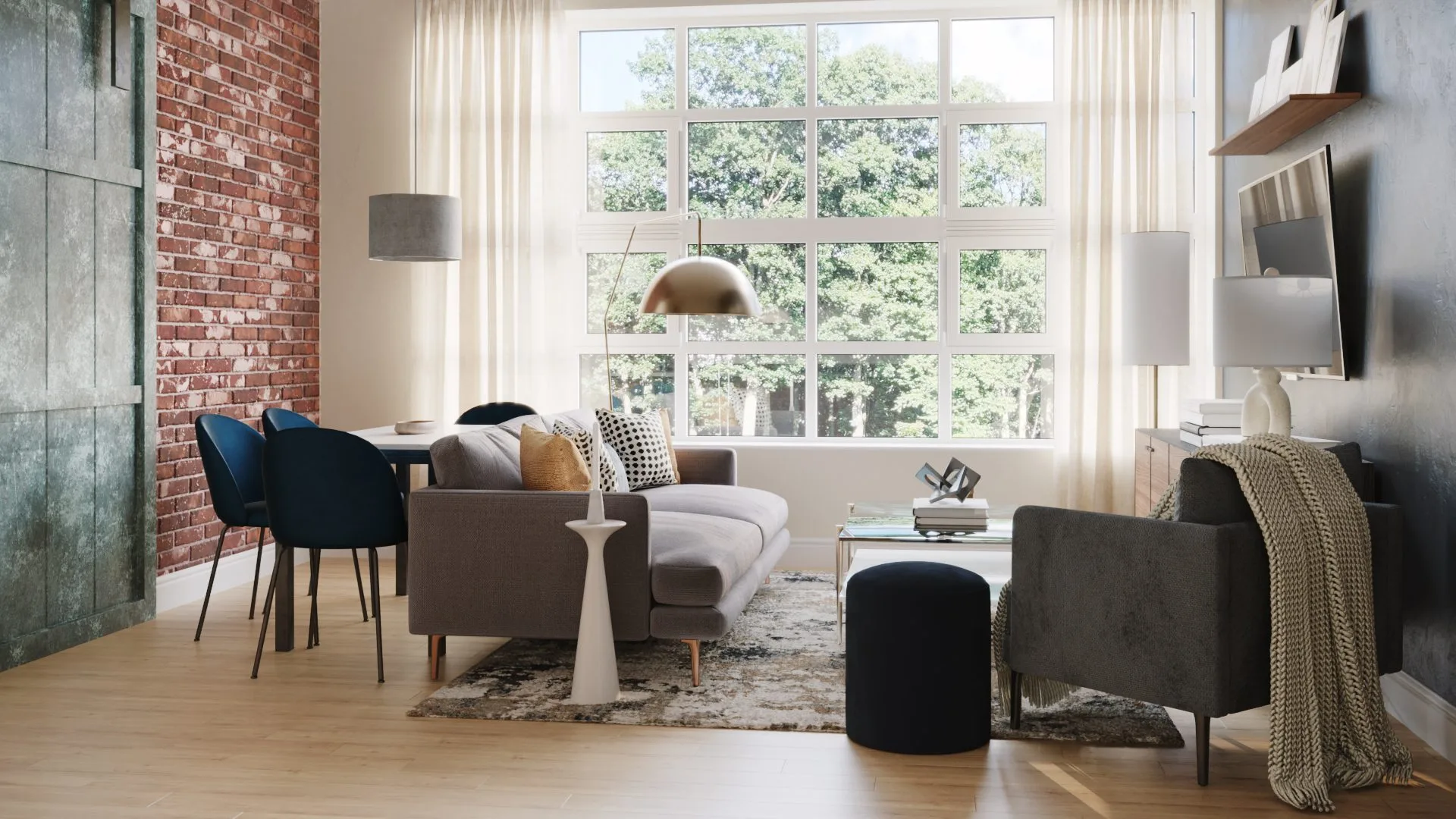 Sophisticated living room design by David Alpert, featuring modern furniture and elegant decor